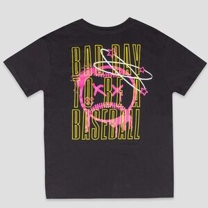 Baseballism bat bros black short sleeve tshirt bad day to be a baseball youth M